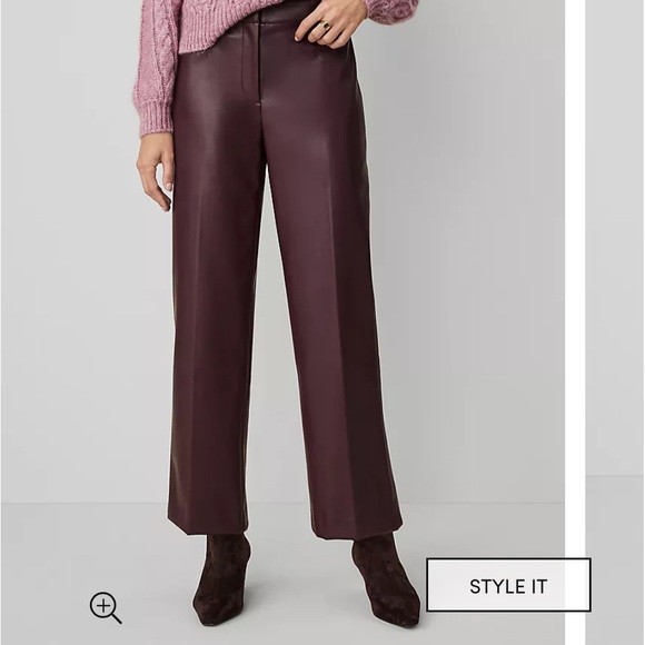 Ann Taylor faux leather pants - Picture 3 of 15